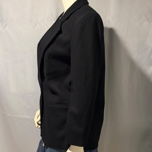 Vintage Black Blazer Wool Classic Preppy Single Breasted Jacket Size 8 2/$40 - Picture 5 of 8